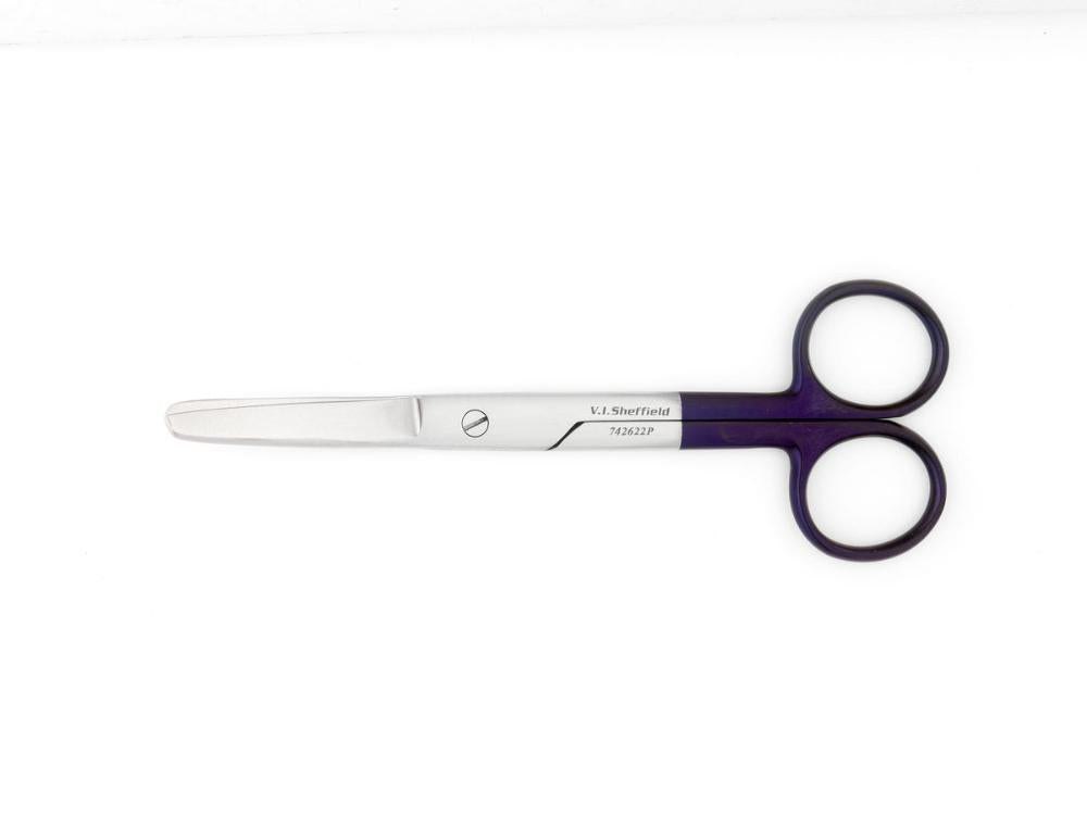 Verbandschere, stumpf/stumpf, gebogen, Griff lila, 125 mm (742622P)