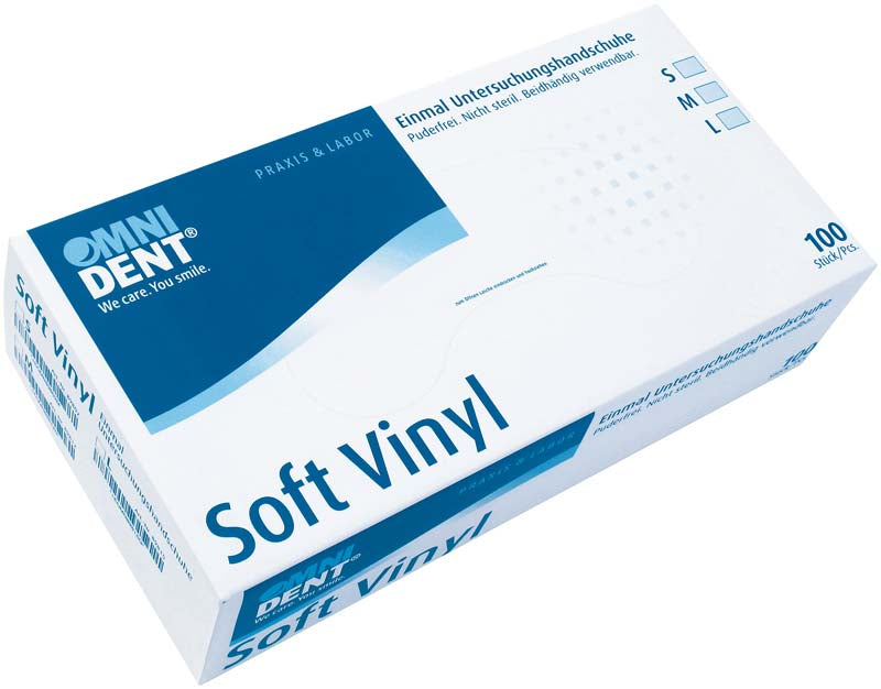 Soft Vinyl Untersuchungshandschuhe, 100 Stk, puderfrei, S