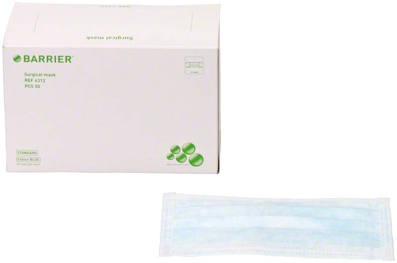 BARRIER® OP Maske Standard, zum Binden, 50 stk, blau
