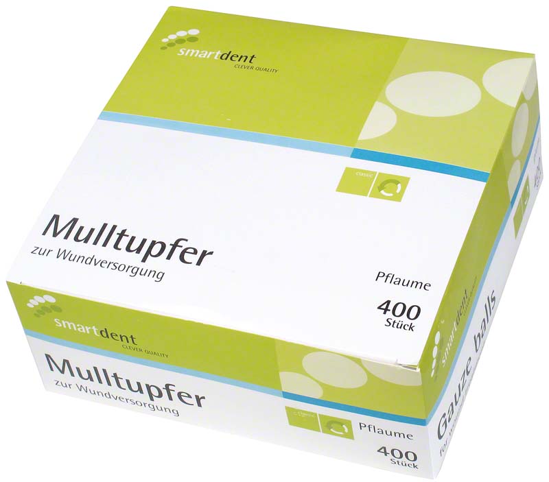 smart Mulltupfer unsteril, 400 Stk, Pflaume